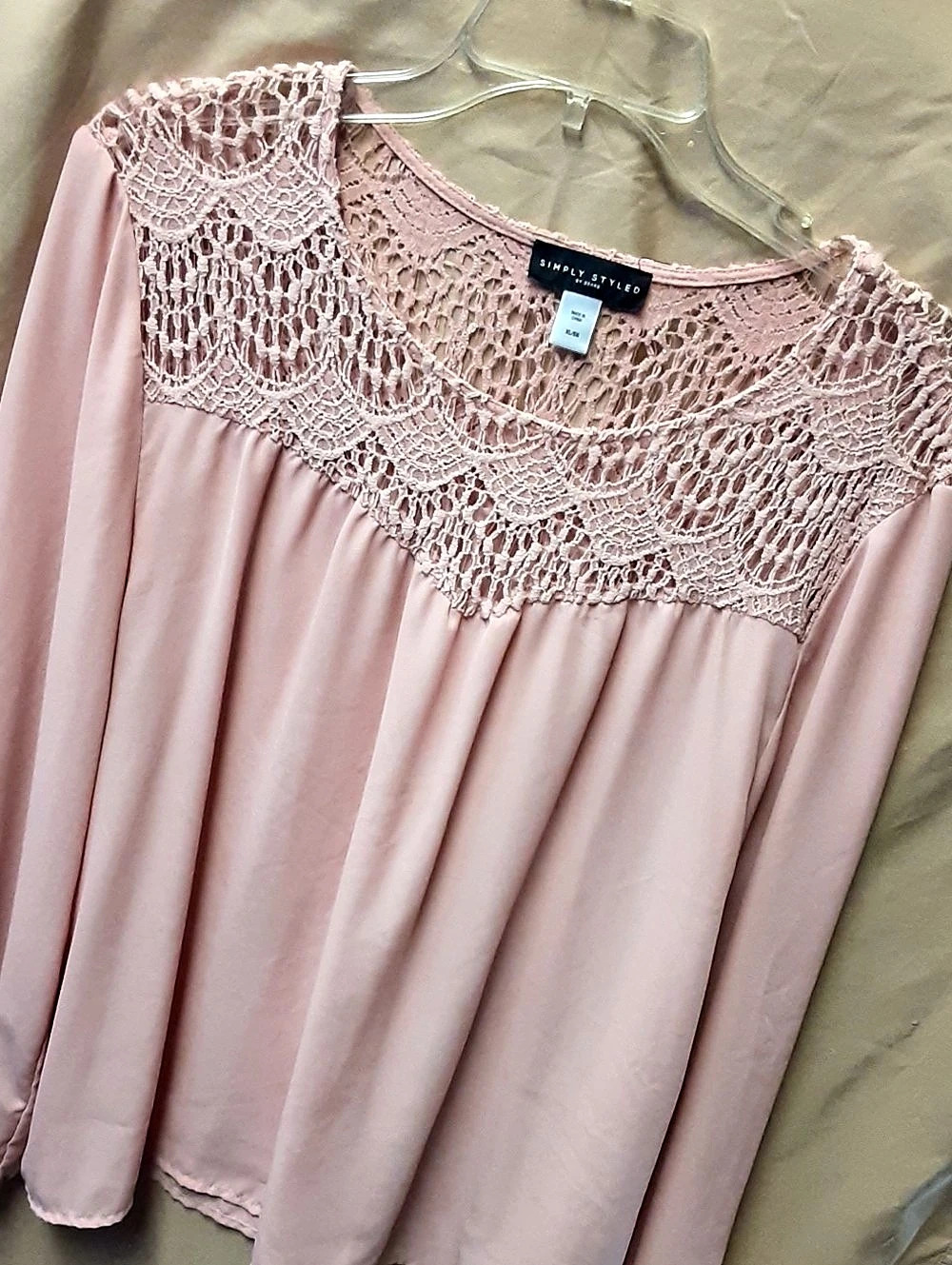 Simply Styled Lace Yoke Blouse